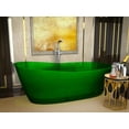 thumbnail image 6 of Anzzi  Ember 5.4 ft. Man-Made Stone Center Drain Freestanding Bathtub in Deep Red, 6 of 7