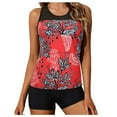 thumbnail image 1 of Women Tankini Swimsuit Tummy Control Top With Shorts Two Piece Bathing Suit, 1 of 6