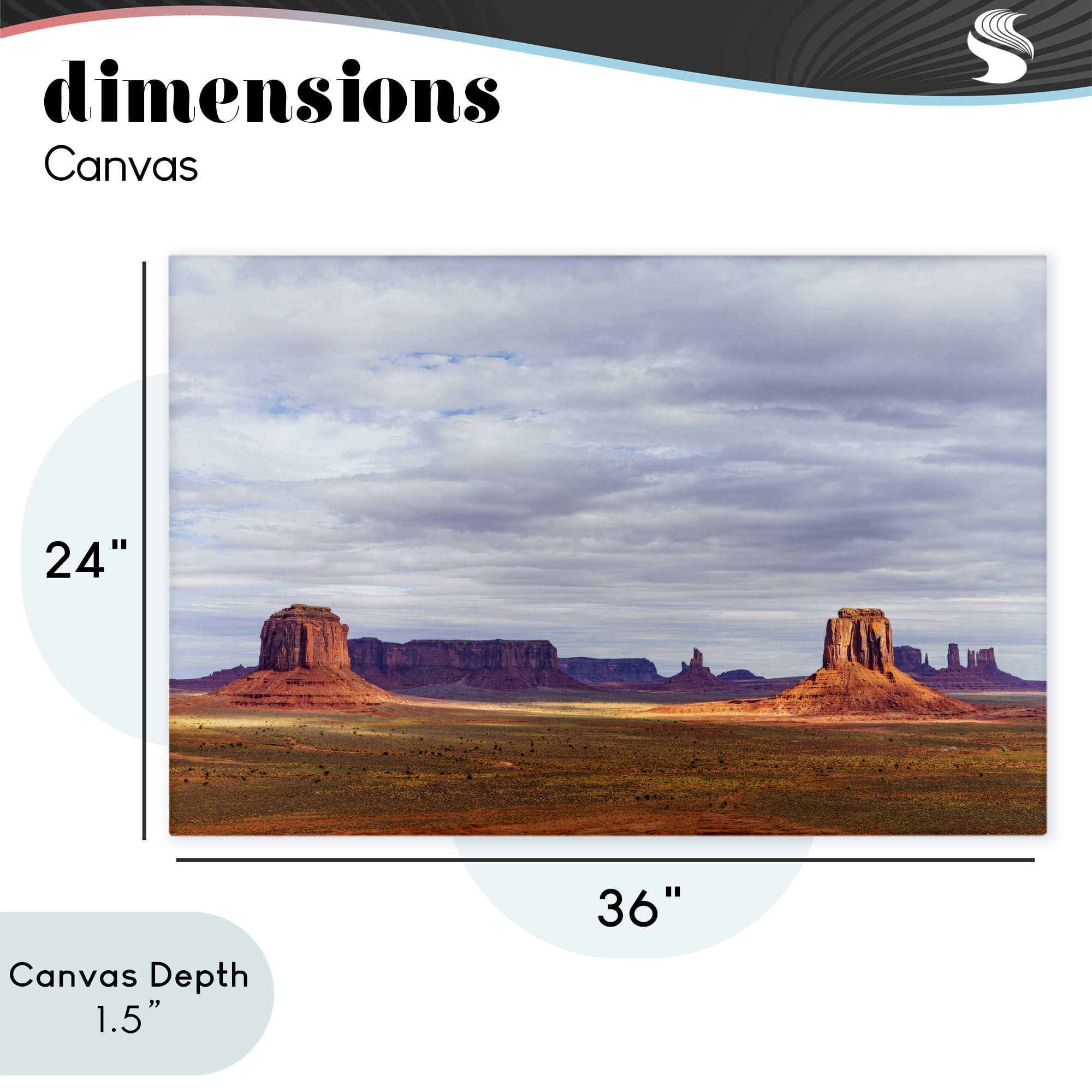 Stupell Industries Monumental Desert Buttes & Mesas Canvas Wall Art, design by Shelley Carlisle