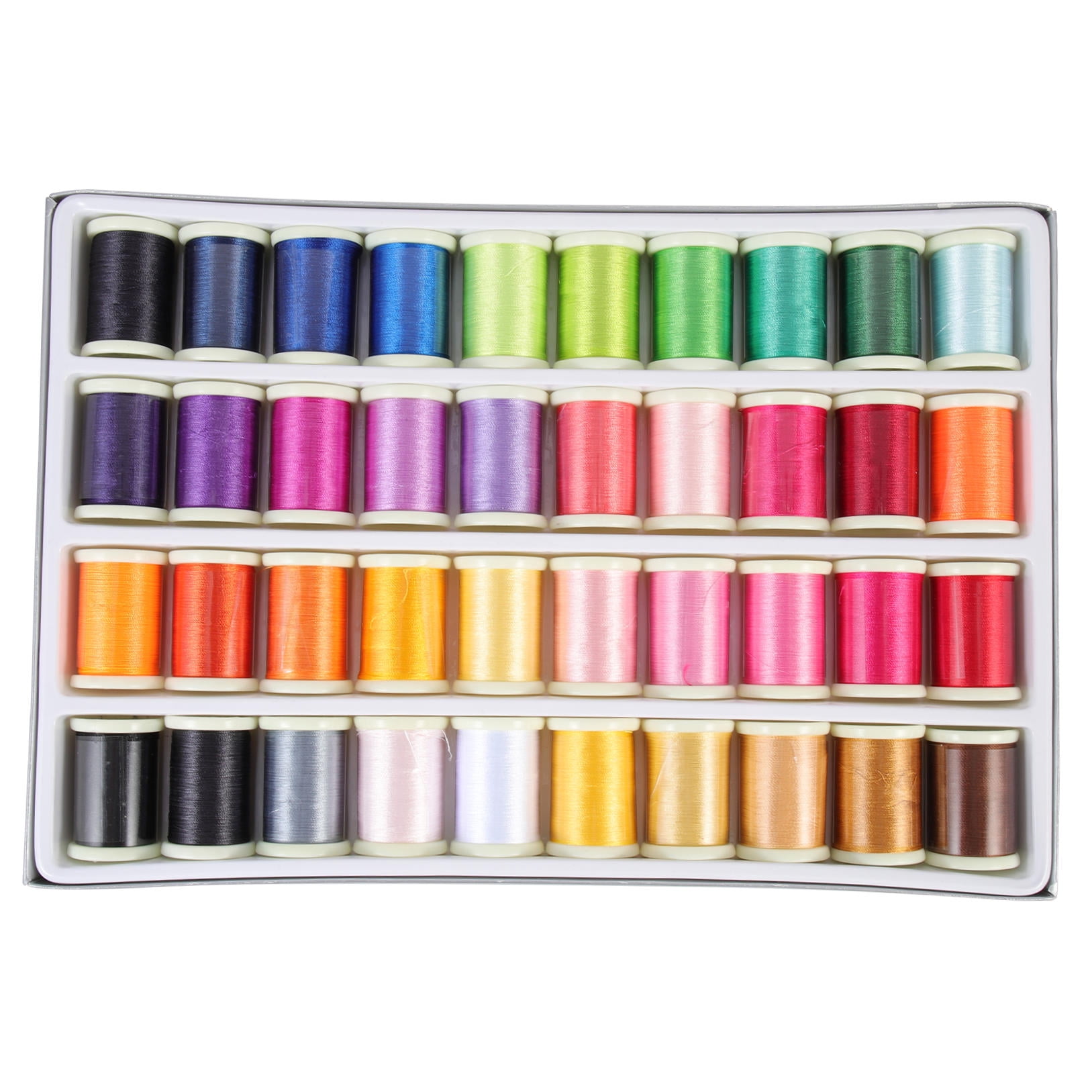 WHAMVOX 40 Rolls Sewing Products Embroidery Thread Kit Assorted Color Diy Cross-stitch Quilting 1.7x1.1in