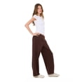 thumbnail image 3 of Forever 21 Women's Brown Athleisure Low-Rise Jogger, Wide-Leg, M, 3 of 7
