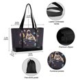 thumbnail image 2 of FORMRS Canvas Laptop Tote Bag for Women with 15.6" Computer Compartments Shoulder Handbag, Pink Record, 2 of 7