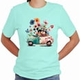thumbnail image 2 of Mickey Springtime Floral Car Shirt, Epcot Flower and Garden Shirt Unisex Casual Short Sleeve (Mint-4X Large), 2 of 4