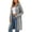 Gray, variant on Long Cardigans for Women Plus Size Hooded Knit Sweaters Elastic Cuffs Casual Ribbed Open Front Cardigan Soft Stretchy Long Sleeve Pullover with Pocket