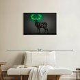 thumbnail image 2 of Elephant Stock Glowing Deer Wall Art - Horizontal Canvas Wall Art - Living Room Wall Decor - Animal Canvas - Gray And Teal Decor By Octavian Mielu - 30" x 20", 2 of 8