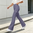 thumbnail image 6 of Women's Soft Comfortable Cargo Pants Elastic Waist Multi Pockets Athletic Activewear Hiking Utility Outdoor Fitness Purple XL(XL), 6 of 6