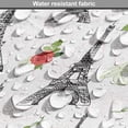 thumbnail image 5 of Eiffel Tower Dog Crate Cover, Repetitive Romantic Pattern with Parisian Landmark Building and Rose Flowers, Easy to Use Pet Kennel Cover for Dogs, 35" x 23" x 27", Multicolor, by Ambesonne, 5 of 6