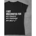 thumbnail image 4 of Vaccinated Shirt Pro Immunization Pro Vaccination Women T-Shirt Medium Black, 4 of 6