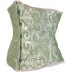 thumbnail image 2 of Corsé de satén con cordones para mujer, corsé de cintura debajo del busto, corsé moldeador, verde M JM, 2 of 4