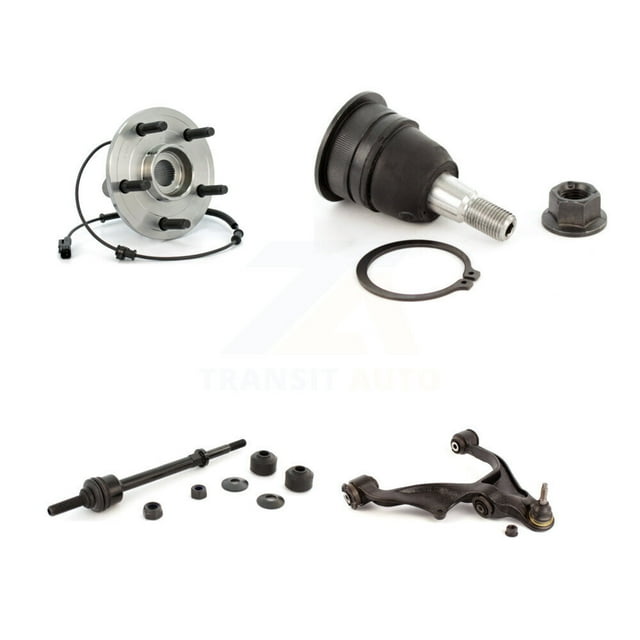 Transit Auto Front Right Hub Bearing Assembly Suspension Lower Control Arm with Ball Joint Upper and Sway Bar Stabilizer Link Kit for Car Ram 1500 Dodge 4WD K7T-106151