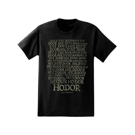 Game Of Thrones Men's Hodor Short Sleeve Graphic Tee, up to Size 2XL