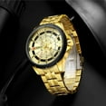 thumbnail image 3 of Gold Watches For Men Luxury Brand Curren Watch Business Men's Clock Fashion Quartz Stainless Steel Wristwaches Waterproof - Quartz Wristwatches, 3 of 6