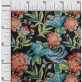 thumbnail image 2 of oneOone Polyester Lycra Dusty Blue Fabric Florals Sewing Craft Projects Fabric Prints By Yard 56 Inch Wide, 2 of 4
