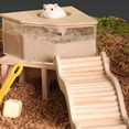 thumbnail image 3 of Hamster Climbing Ladder Toy, Beech Birch Wood Wave Structure Climbing Tool Anxiety Reduction Interactive Bridge for Small Animals, 3 of 7