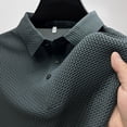 thumbnail image 4 of Breeze Capri Polo Shirt for Men Beer Belly Stiff Collar Waffle Shirts for Golf Business Casual 2026 Summer Quick Dry, 4 of 7