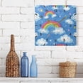 thumbnail image 2 of Cute Rainbow and Cloud Wall Clock Battery Operated Silent Non-Ticking Bedroom Office Kitchen Home School Decor 7.8"(Gold), 2 of 10