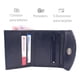 thumbnail image 3 of Cartera Tarjetero Piel Genuina Monedero Broche Imán azul, 3 of 8