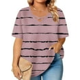 thumbnail image 4 of Bixock Women's Maternity Tops Fashion V-Neck Short Sleeve Casual Oversized Maternity T-Shirt, 4 of 5