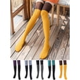 thumbnail image 5 of Gustave Extra Long Fashion Thigh High Socks Over the Knee High Boot Stockings Soft Leg Warmers for Women Girl "Green", 5 of 9