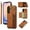 Brown, variant on ELEHOLD Case for Samsung Galaxy A15, Zipper Leather Wallet Case with Card Holder Stand,Pink