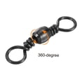 thumbnail image 4 of Uxcell Fishing Barrel Swivels Solid Ring Terminal Tackle for Freshwater Fishing Black 125lb, 4 of 4