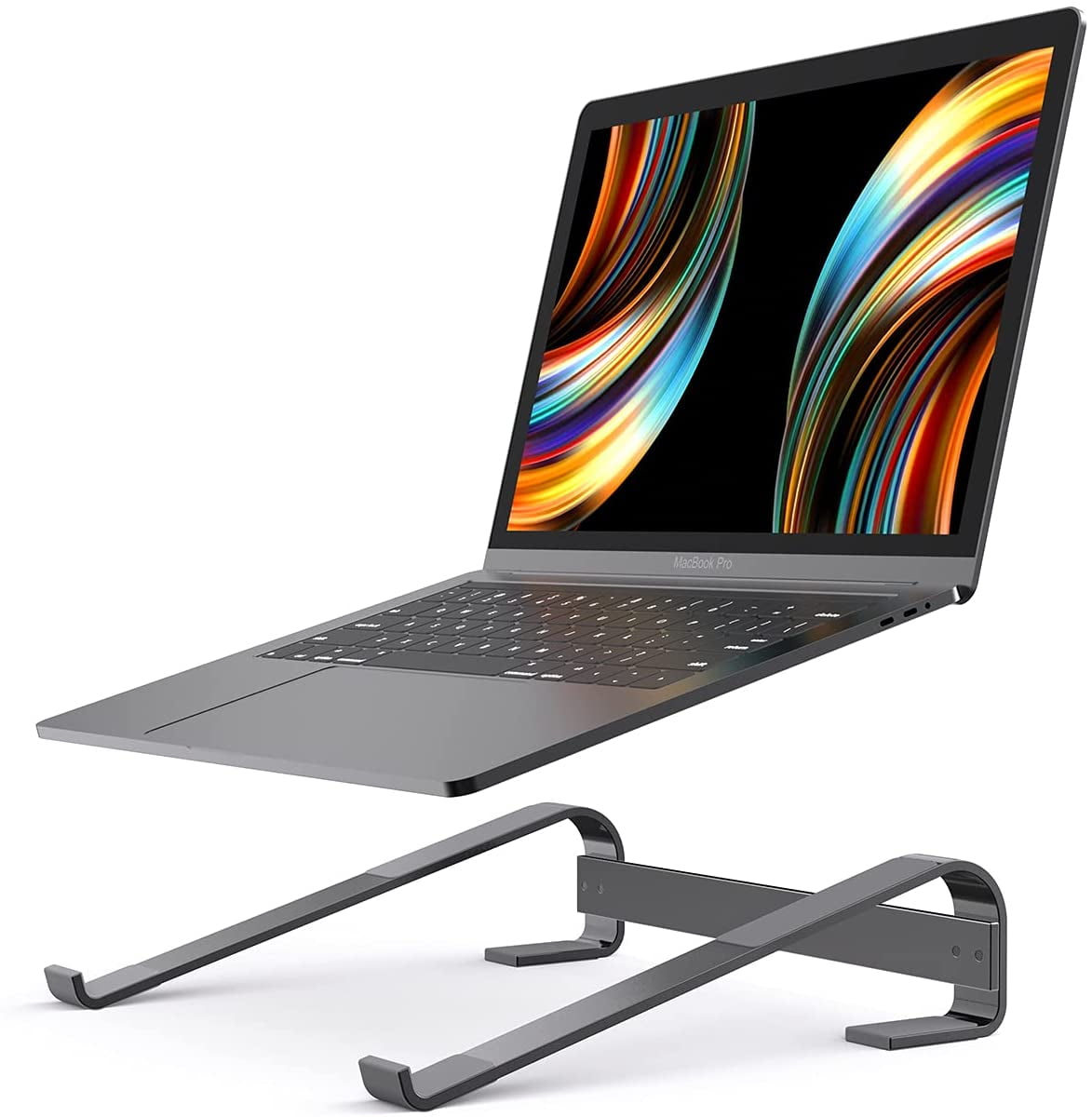 Aluminium Laptop Desk Stand Ventilated Raiser Notebooks Macbook Chromebook Heat 