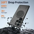 thumbnail image 6 of Magnetic For Samsung Galaxy A25 5G Phone Case,360° Rotatable Ring Kickstand,Compatible with Mag-safe,Anti-Drop Protection,Heavy Duty Shockproof Anti-Scratch Rugged Phone Case Cover,Black, 6 of 7