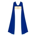 thumbnail image 5 of iiniim 2-Piece Women Belly Dance Dress Chiffon Crop Top and Split Dress Party Dancewear Royal Blue S, 5 of 7