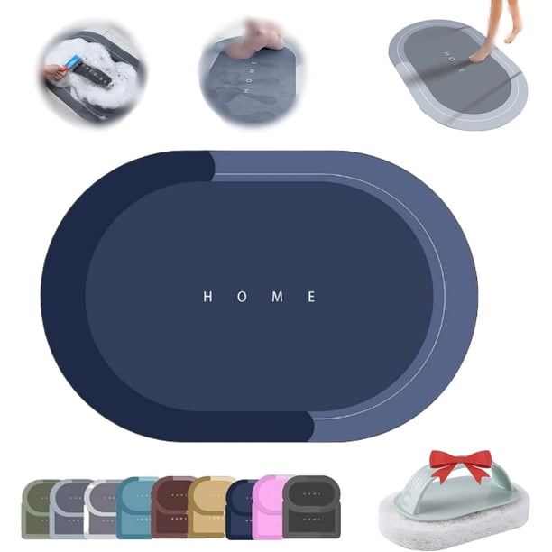 Alfombra de baño modernizada, alfombra de baño de secado rápido, alfombra mágica para baño, alfombra de baño absorbente, alfombra de baño de tierra de diatomeas, alfombra de ducha para piso de baño -