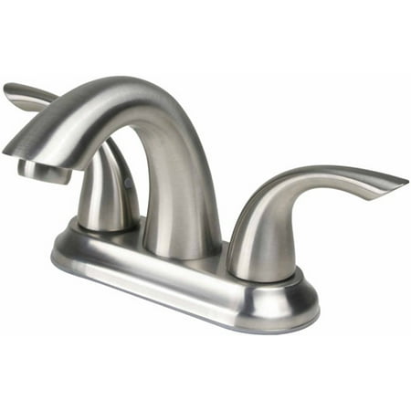 Ultra Faucets UF28346CP 2-Handle Brushed Nickel Lavatory Faucet with Pop-Up Drain