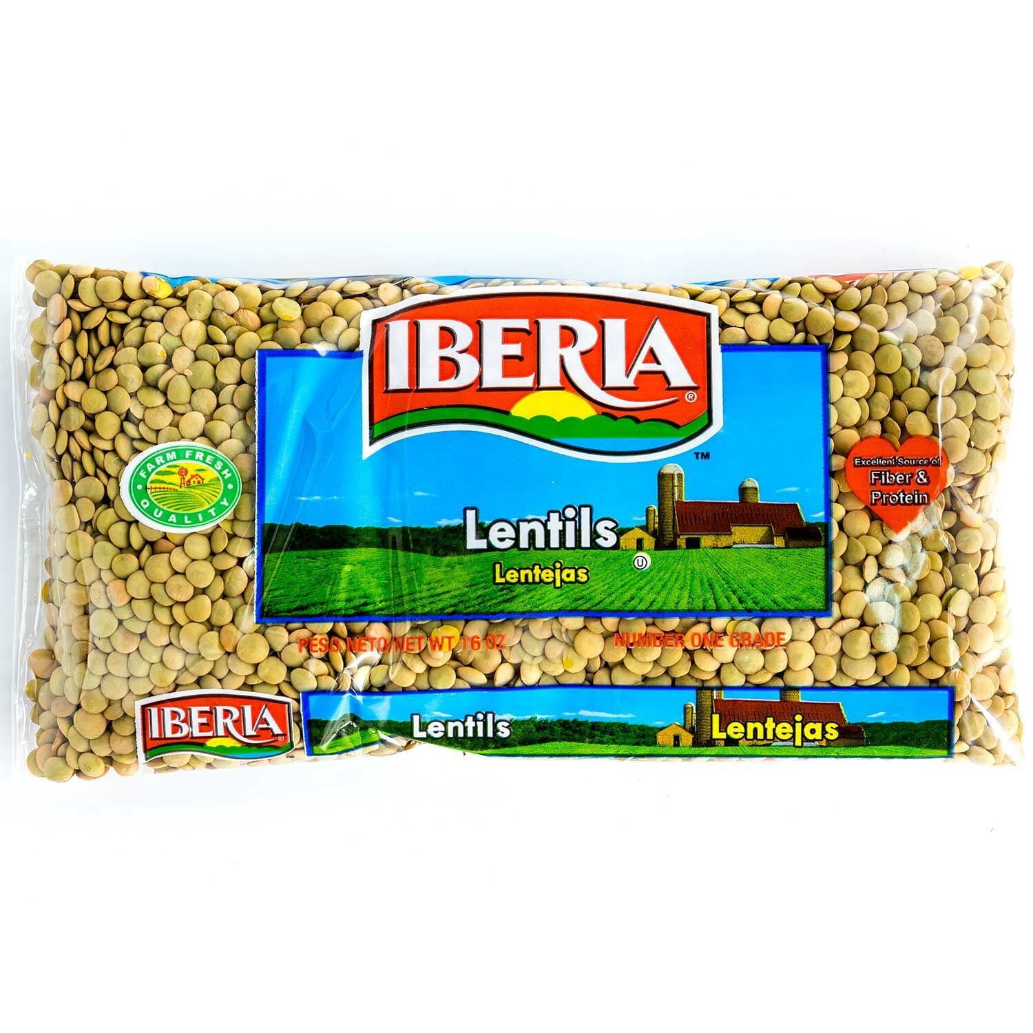 Iberia Lentil Beans, Lentejas, 16 oz Bag