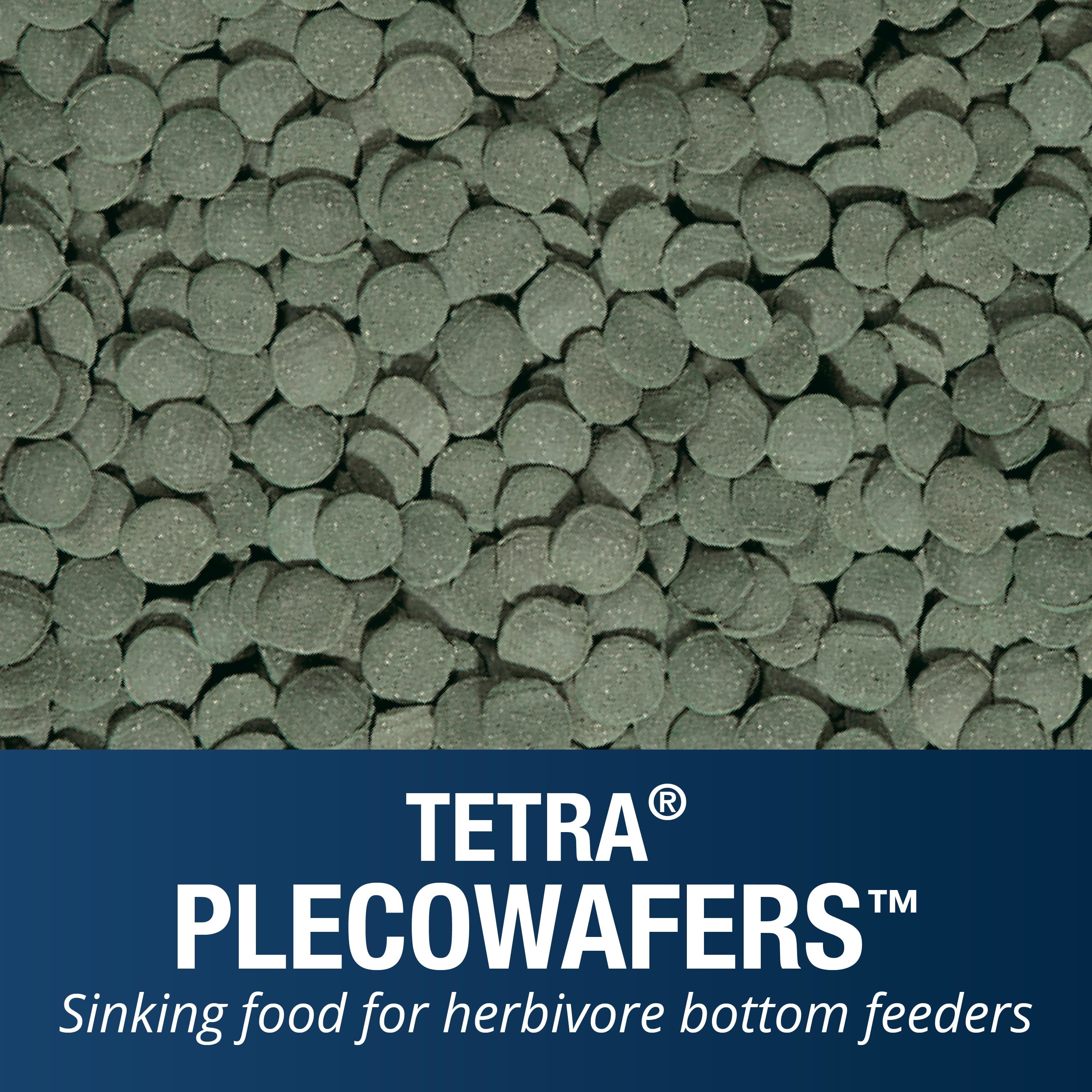 (3 pack) Tetra Pleco Wafers for Algae Eating Fish, Sinking Fish Food to Support Digestibility, 6.5 oz