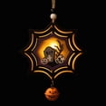thumbnail image 5 of 3Pcs Halloween Wooden Pendant, Fufafayo Halloween Wooden Pendant With Lights, Hanging Wood Decor for Fall Autumn Home, Spooky Glowing Lantern Ornament for Wall Door Window, Halloween Party Decoration, 5 of 6