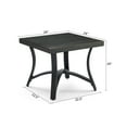 thumbnail image 6 of Ulax Furniture Outdoor Patio Side Table Aluminum Square End Table with Half Arc Bottom, 6 of 6