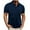 Navy, variant on Men's Muscle Fit Short Sleeve Golf Shirts Collared Business Casual Tops Untucked 3 Button T-Shirt with Flap Pockets Stretch Fashion Summer Clothes Fathers Day