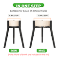 thumbnail image 5 of Adjustable Height & Width Elevated Dog Bowl Stand for Large Dogs, Single Raised Feeder Station (Bowl Not Included), 5 of 7