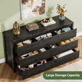 thumbnail image 4 of 7 Drawer Dresser for Bedroom, Wide Modern Chest of Drawers, Large Wood Dresser Wooden Storage Organizer for Living Room, Hallway Entryway, 4 of 7