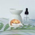 thumbnail image 3 of Safeglitz Ceramic Tea Light Candle Holder, Oil Burner Wax Melt Burner & Incense Aroma Diffuser, Home Decor,Ceramic Hollow Essence Furnace A, 3 of 8
