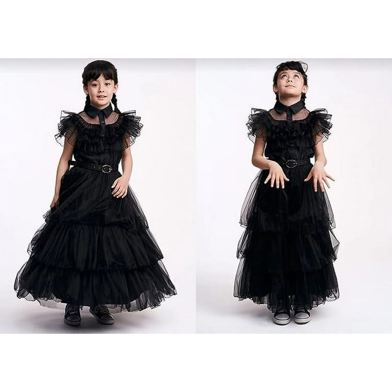 3-10 Years Kids Girls/women Wednesday Addams Series Cosplay Party Costume  Set Dress/outfit Fancy Dress Up Gifts