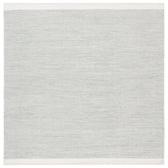 SAFAVIEH Natura Mellony Solid Area Rug, Light Blue/Ivory, 6' x 6' Square