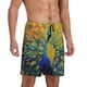 thumbnail image 2 of Balery Peacocks Pantalones cortos de pijama de punto de algodón para hombre con cinturilla y bolsillos-Small, 2 of 6
