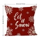thumbnail image 1 of Yhmxh Fundas de cojín navideñas con fondo rojo y diseños de copos de nieve., 1 of 5
