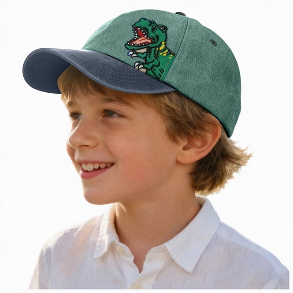 CAUYDY 5T 6T 7T Kids Baseball Cap Hat Cotton Cute Letter Adjustable 3T 4T Toddler Hat for Baby Boys Unisex-Child (Sizes 3-8 Years,L04-Green)