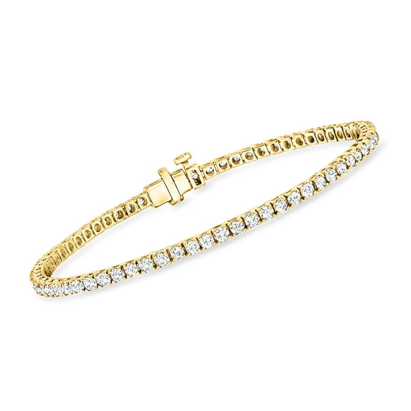 Ross-Simons 3.00 ct. t.w. Lab-Grown Diamond Tennis Bracelet in 18kt Gold Over Sterling, Women's, Adult