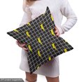 thumbnail image 4 of Ambesonne Modern Fabric by the Yard Upholstery, Thunder Symbols Elements Art, 5 Yards, Charcoal Grey and Yellow, 4 of 4