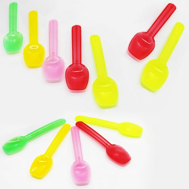 50pieces Disposable Plastic Ice Cream Spoon Spoon 8cm Cutlery Spoon