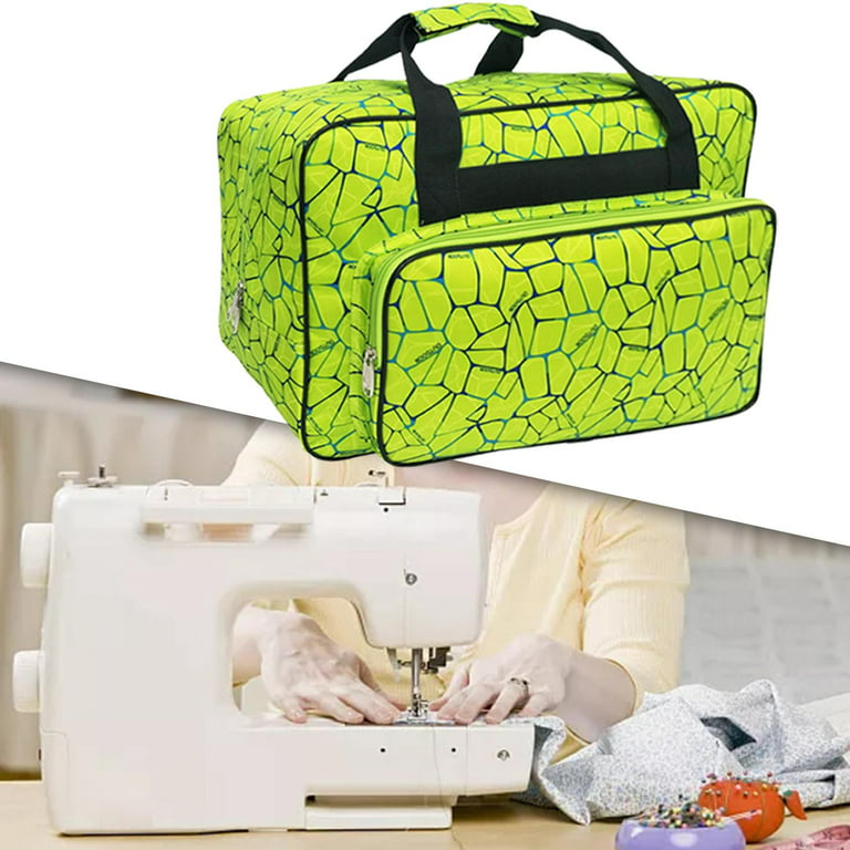Deluxe Universal Sewing Machine Case, Portable Cover Tote Bag Sewing  Machines - Carrying Travel Storage Carrier Organizer for Accessories Green  
