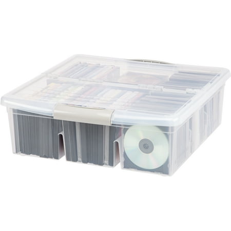 - IRIS Large Media Storage Box, Clear