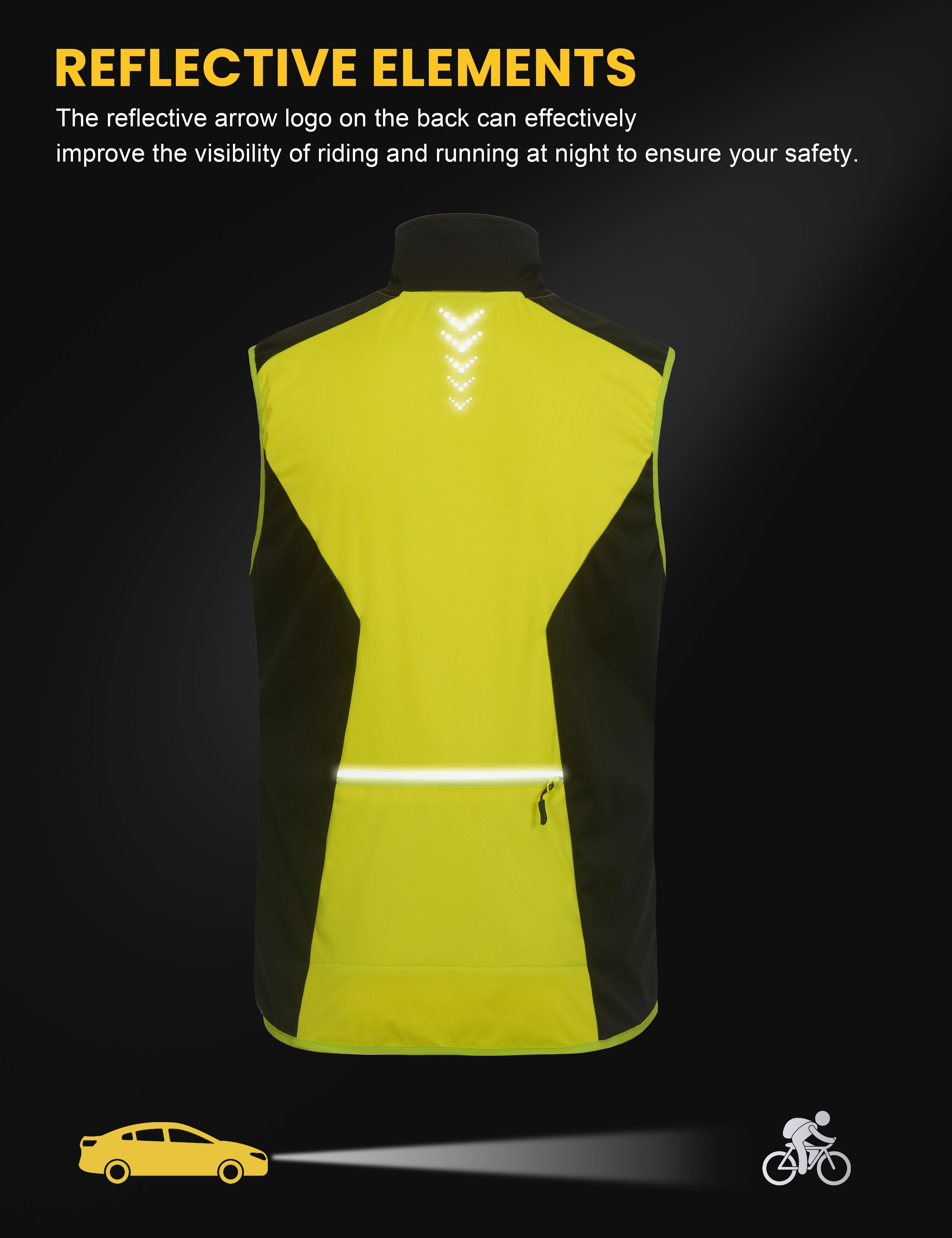 Little Donkey Andy Men's Water-resistant Outerwear Vests, Stretch Windproof Vest for Cycling, Running, Golf (Green 2XL)