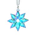 thumbnail image 4 of Crystal Snowflake Car Ornament, Octagonal Rearview Mirror Decor, Frosted Glass Surface, Automotive Interior Accent, for Sedan Truck, Rearview Mirror Adornment, Car Dashboard Accessories, Ihhxbz, 4 of 8